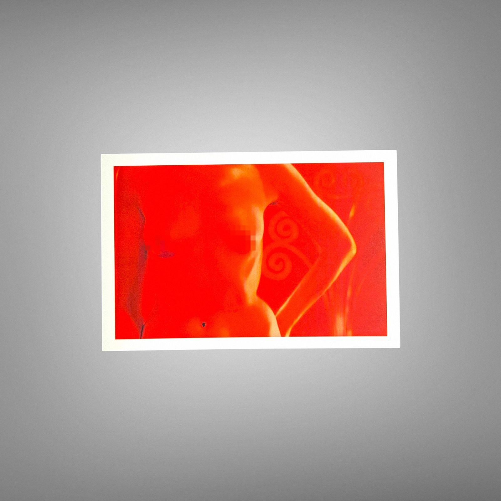 Pop Glamour Red Toned Abstract Figure with Bold Graphic Contrast, Retro Color Energy, and Decor-ready 4x6 Photo Print