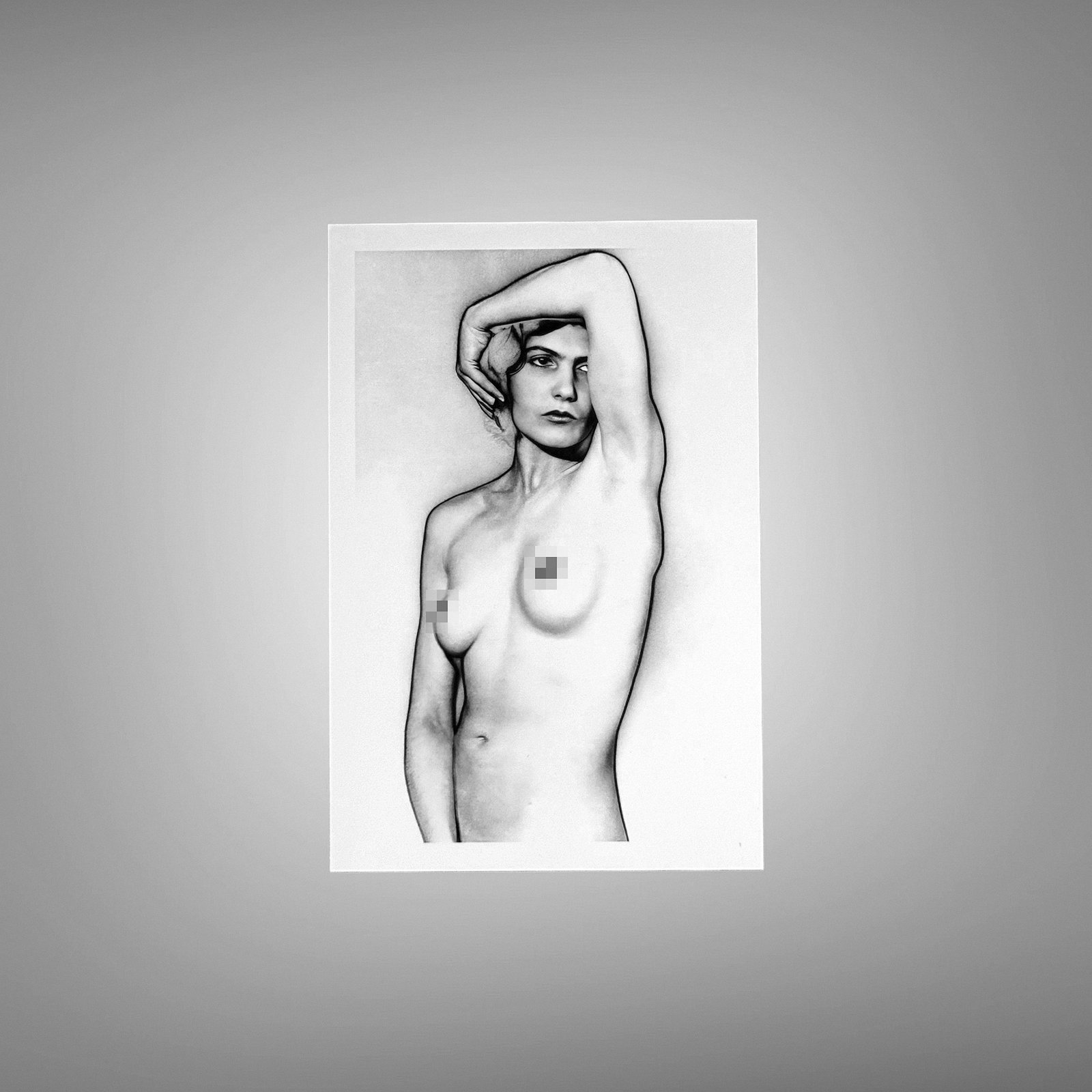 Figure Studies Line Art Glamour Portrait Study with Cropped Form, Soft Shadow, and Art-photo Balance 4x6 Photo Print