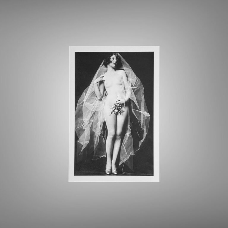 Boudoir & Cabaret Theatrical Chair Boudoir Portrait with Theatrical Lounge Styling and Cabaret-era 4x6 Photo Print
