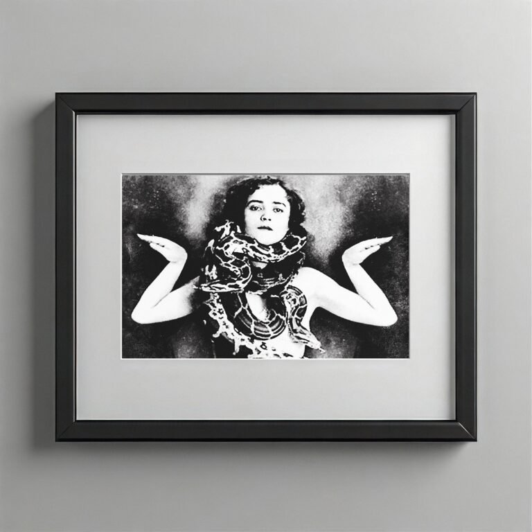 Pin-Up & Glamour Reclining Performer in a Patterned Costume with Theatrical Pose 4x6 Photo Print