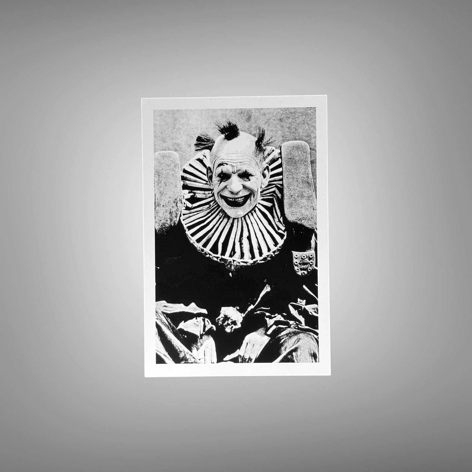 Pin-Up & Glamour Clown Ruff Portrait with Eerie Sideshow Character 4x6 Photo Print