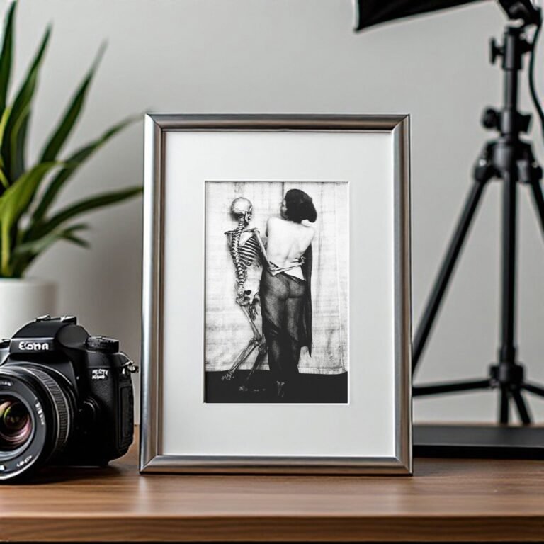 Pin-Up & Glamour Skeleton and Figure Studio Composition with Medical Oddity Mood 4x6 Photo Print