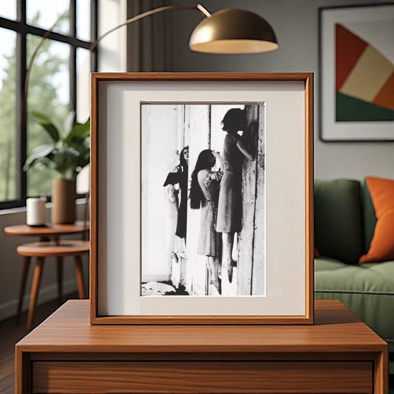 Pin-Up & Glamour Doorway Figure Study with Stark Architectural Shadows 4x6 Photo Print
