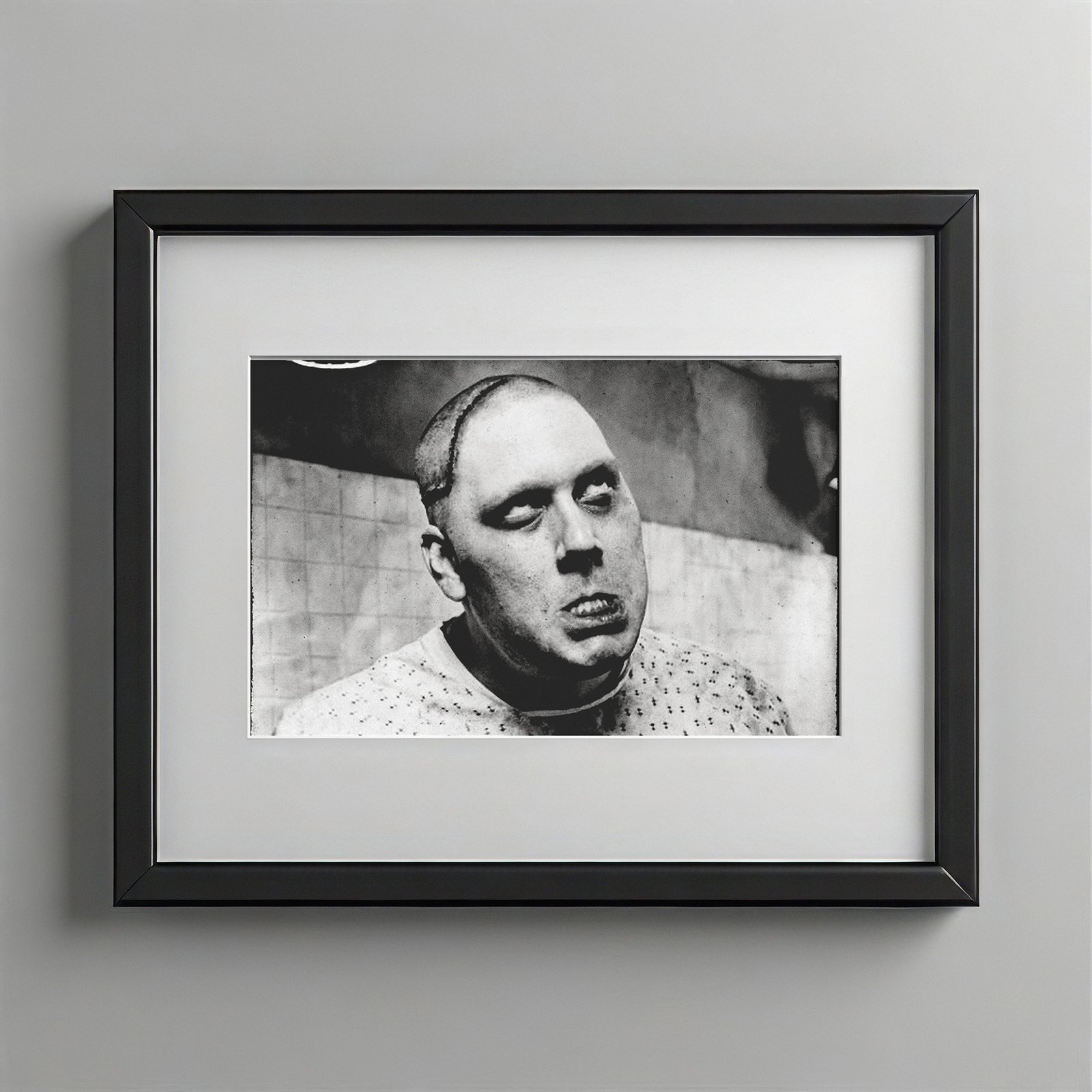 Pin-Up & Glamour Horizontal Close-up Face Portrait with Stark Documentary Contrast 4x6 Photo Print
