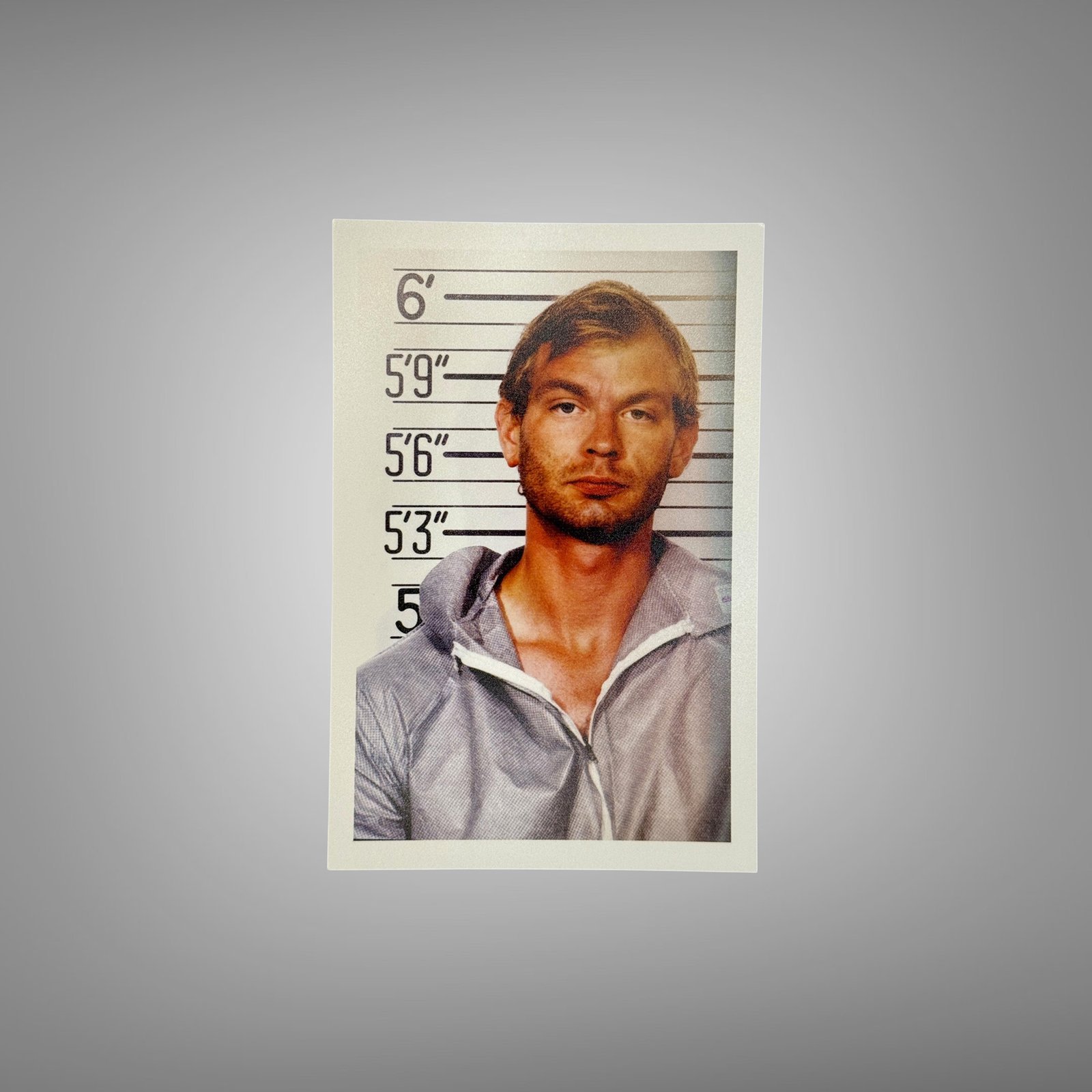 Pin-Up & Glamour Color Mugshot with Height Chart Backdrop 4x6 Photo Print