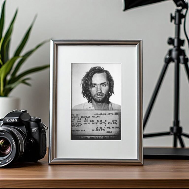Pin-Up & Glamour Wide Placard Booking Portrait with Typed Arrest Details 4x6 Photo Print