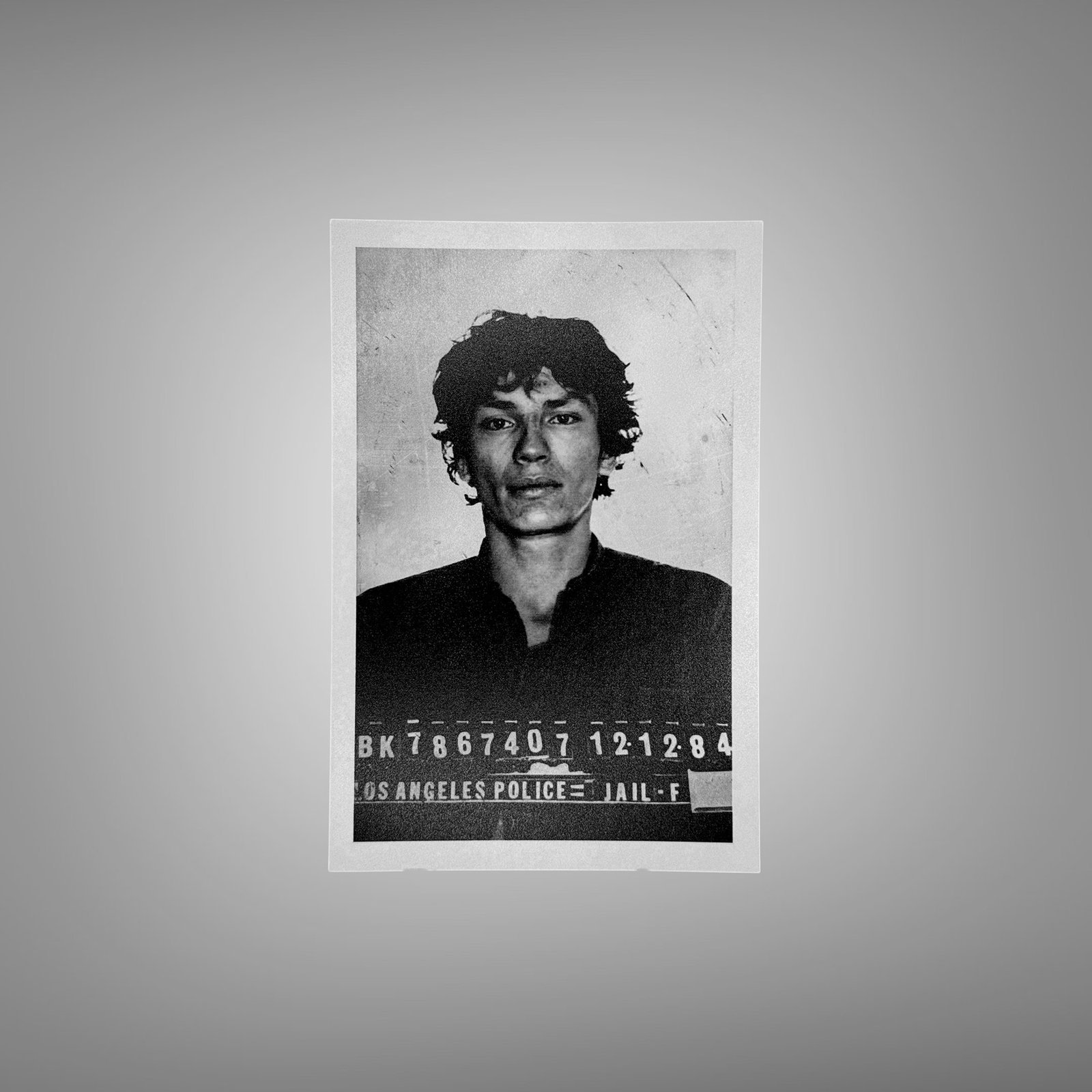 Pin-Up & Glamour Black-and-white Booking Portrait with Strong Archival Grain 4x6 Photo Print