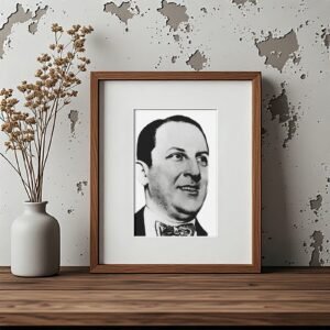 Pin-Up & Glamour Vintage Gangster-style Portrait in Bow Tie 4x6 Photo Print