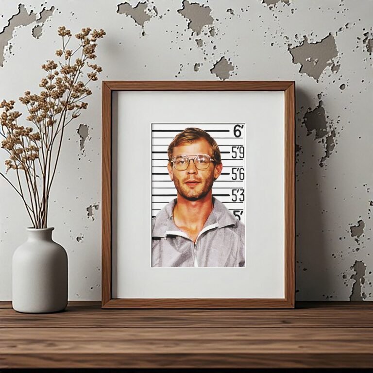 Pin-Up & Glamour Color Height-chart Mugshot with Glasses 4x6 Photo Print