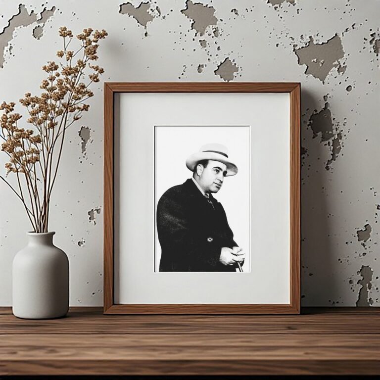 Pin-Up & Glamour Hat-wearing Underworld Portrait with Dramatic Shadows 4x6 Photo Print
