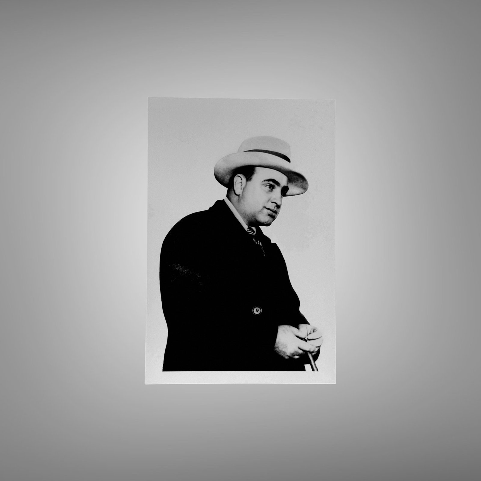 Pin-Up & Glamour Hat-wearing Underworld Portrait with Dramatic Shadows 4x6 Photo Print