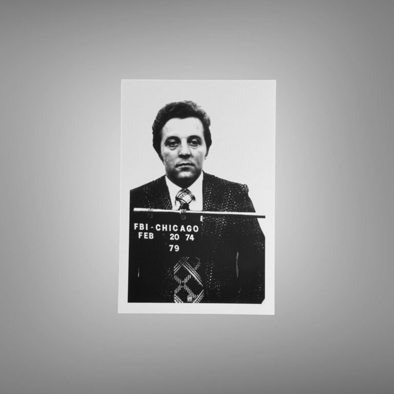 Pin-Up & Glamour Chicago Fbi Placard Portrait with High-contrast Suit-and-tie Look 4x6 Photo Print