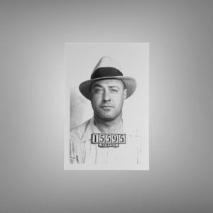 Pin-Up & Glamour Hat-wearing Booking Portrait with Numbered Placard 4x6 Photo Print