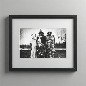 Pin-Up & Glamour Masked Group Snapshot in a Rustic Outdoor Setting 4x6 Photo Print