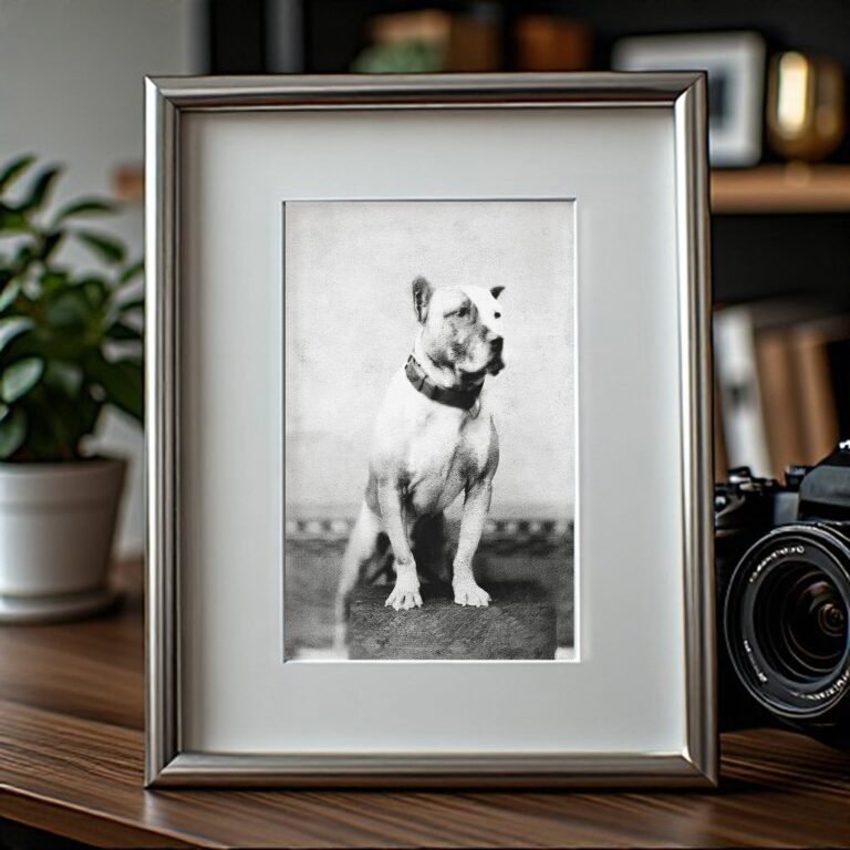 Pin-Up & Glamour Single Dog Portrait with Collar and Direct Pose 4x6 Photo Print
