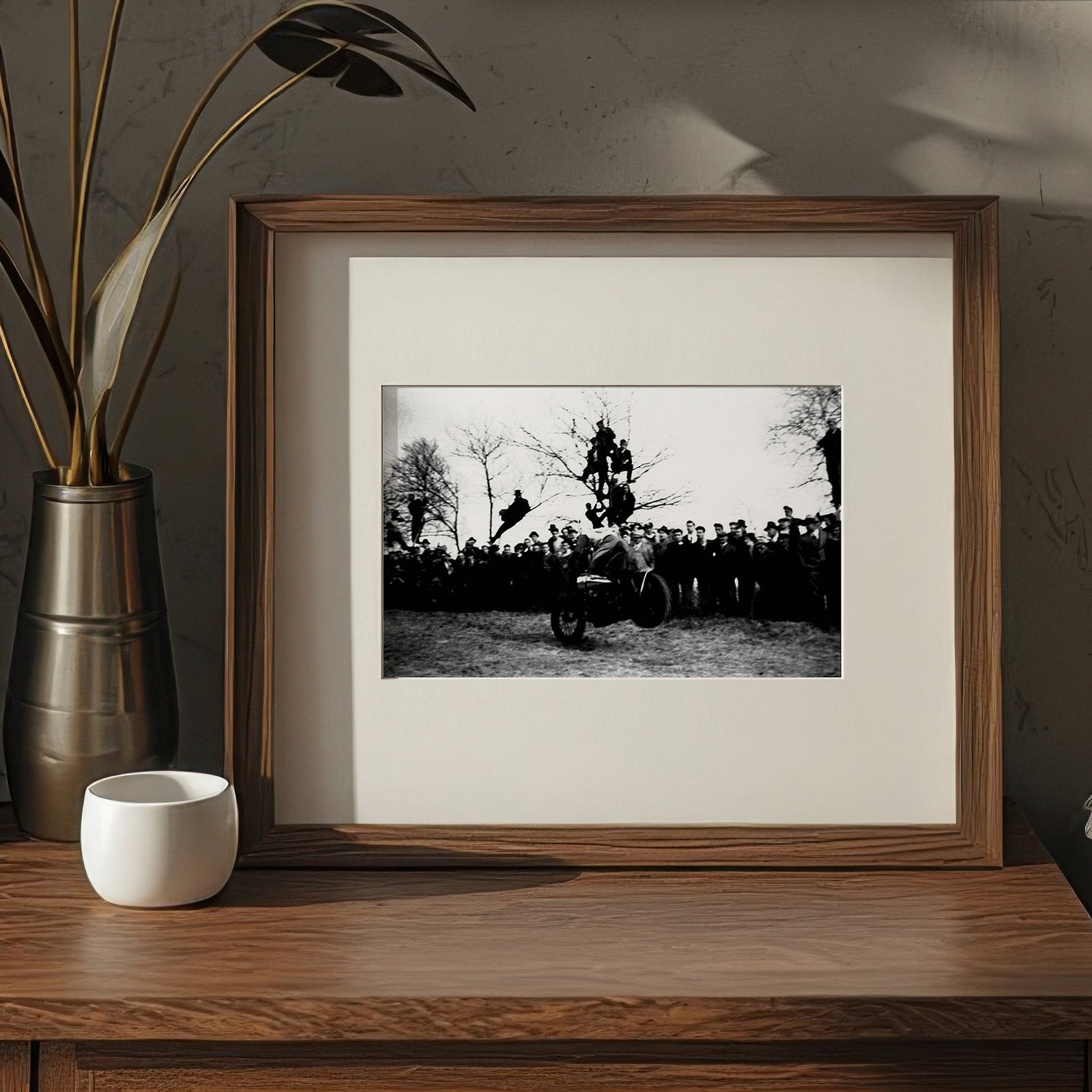 Pin-Up & Glamour Long-distance Motorcycling Scene with Group or Roadside Context 4x6 Photo Print