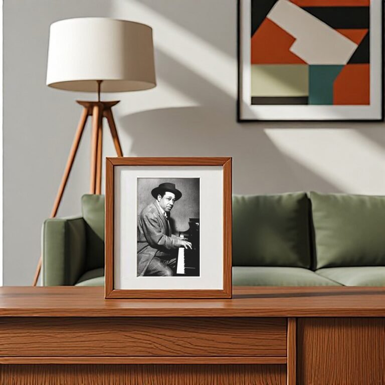 Music & Culture Pianist Seated at the Keys in a Vintage Performance Portrait 4x6 Photo Print