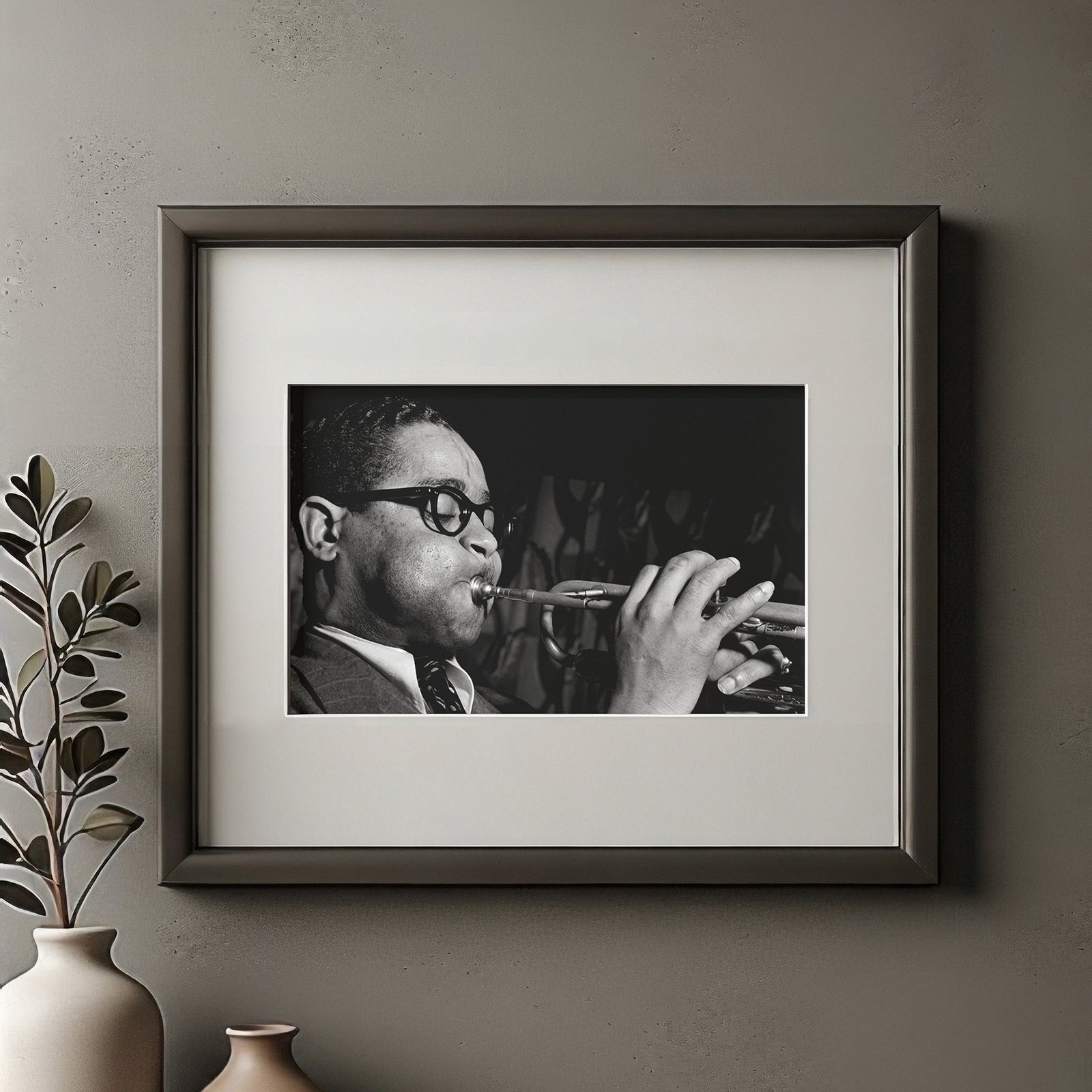 Music & Culture Upward-angled Singer or Performer Shot with Dramatic Hand Gesture 4x6 Photo Print