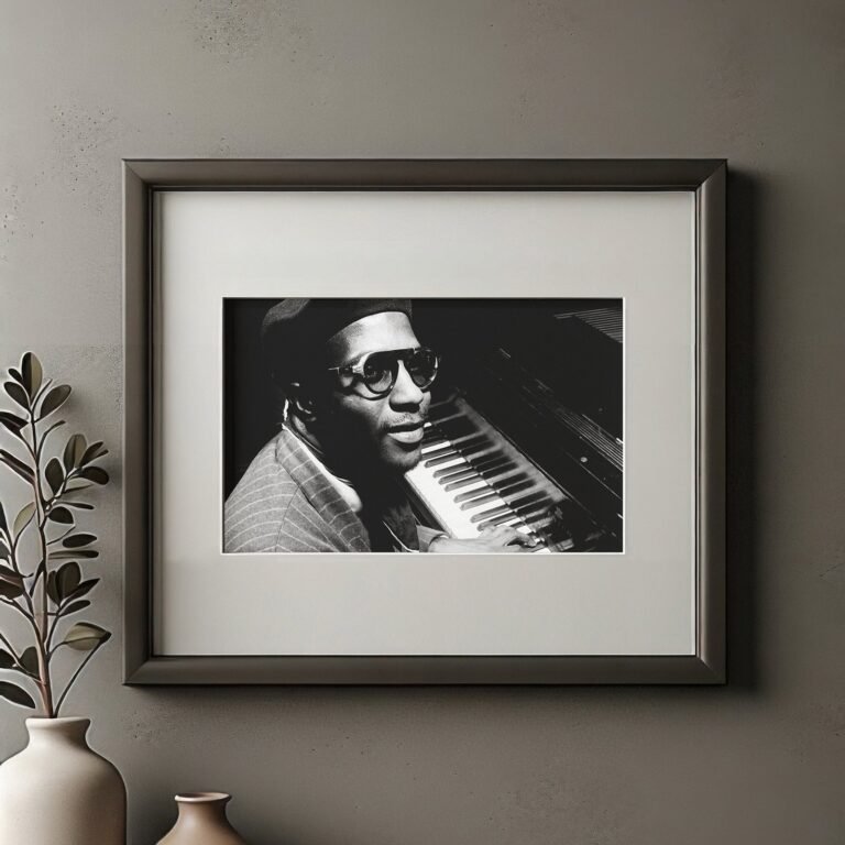 Music & Culture Piano Keyboard and Performer Detail with Graphic Diagonal Framing 4x6 Photo Print