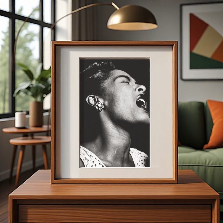Music & Culture Vocalist Close-up in Bright Stage Light 4x6 Photo Print