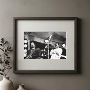 Music & Culture Overhead Club Performance Scene with Lights and Musicians 4x6 Photo Print