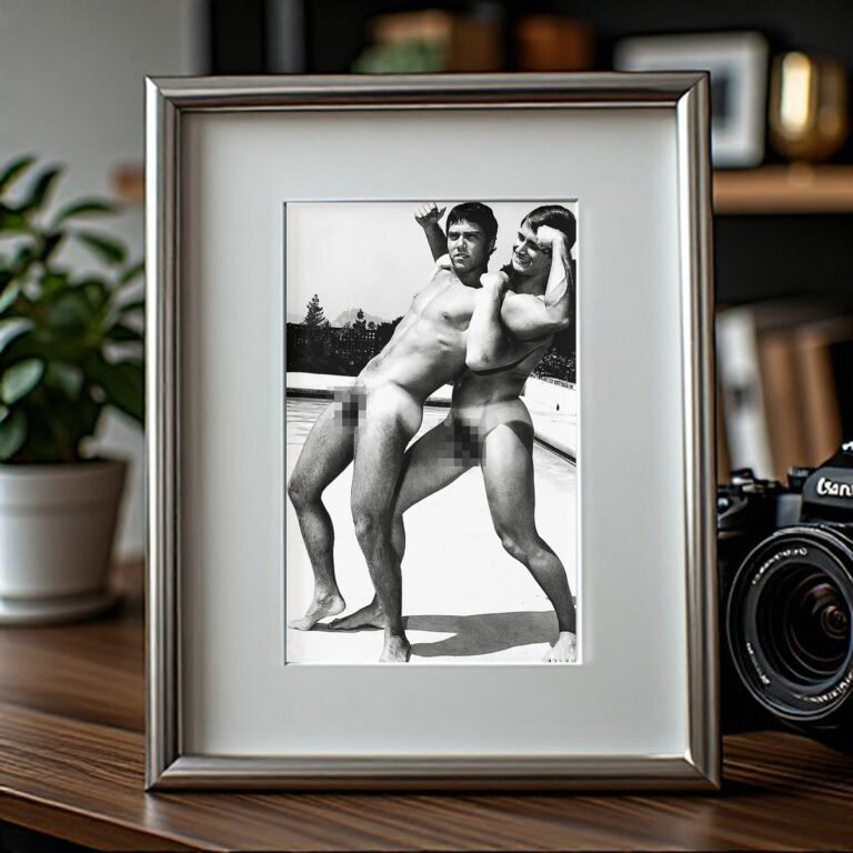 Male Physique Paired Physique Pose with Two Models in Motion 4x6 Photo Print