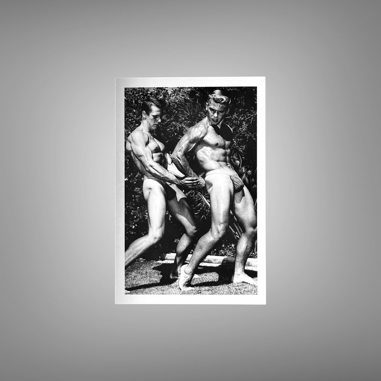 Male Physique Two Men Seated Outdoors in Classic Physique-study Composition 4x6 Photo Print