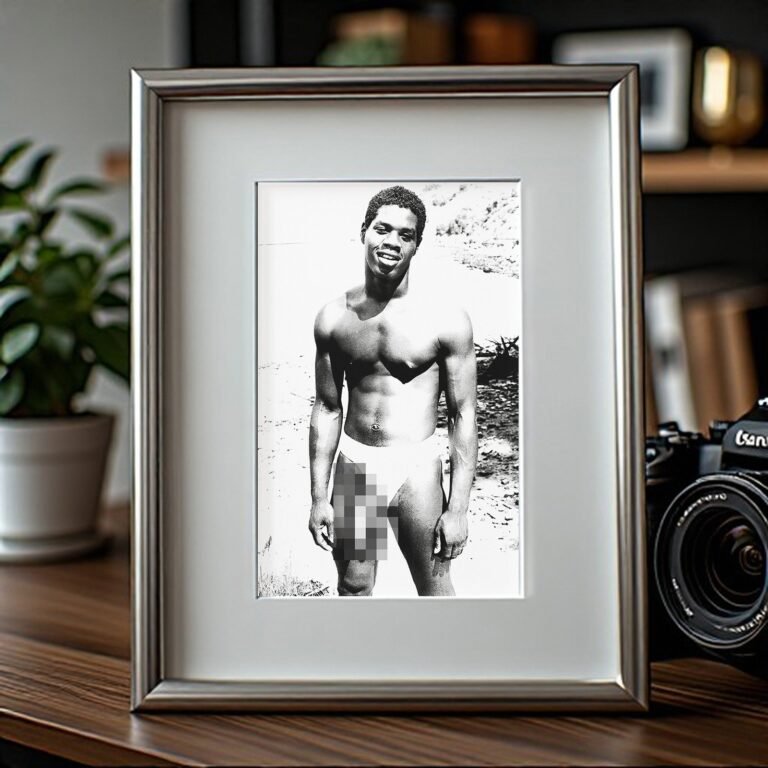 Male Physique Standing Torso Portrait with Bright Outdoor Light 4x6 Photo Print