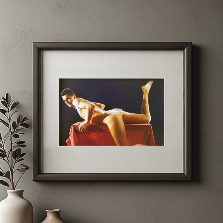 Male Physique Color Inverted Legs Figure Study with Pop-art Contrast 4x6 Photo Print