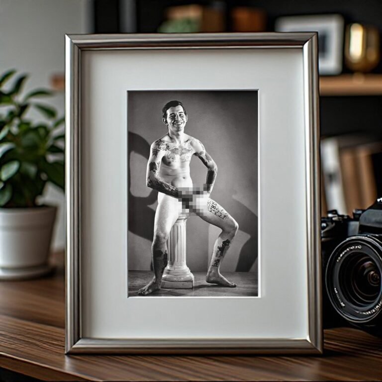 Male Physique Classic Statue-like Physique Pose On Pedestal 4x6 Photo Print