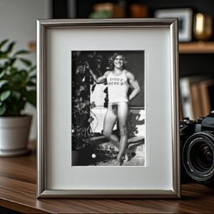Male Physique Casual Athlete-style Portrait in Sleeveless Shirt 4x6 Photo Print