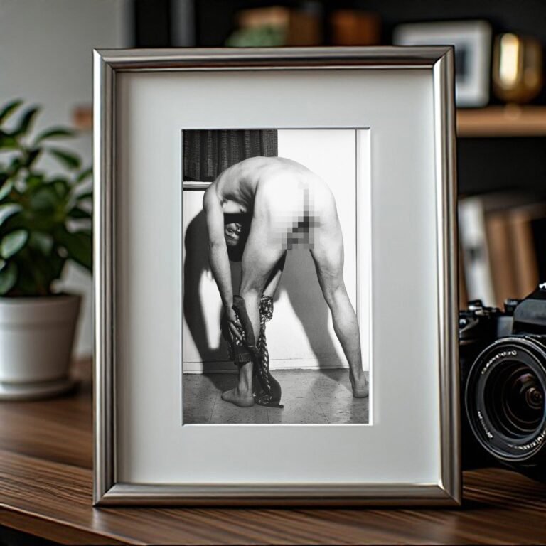Male Physique Classical Standing Physique Study with Sculptural Posture and Athletic Studio Styling 4x6 Photo Print