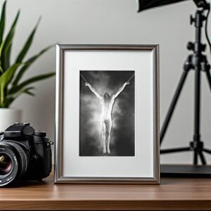 Male Physique Column Studio Figure Pose with Sculptural Posture and Athletic Studio Styling 4x6 Photo Print