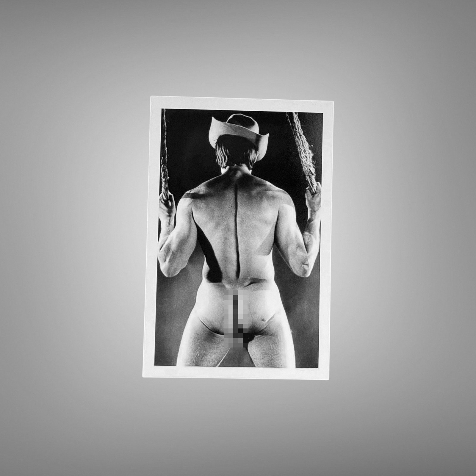 Male Physique Dramatic Spotlight Physique Study with Sculptural Posture and Athletic Studio Styling 4x6 Photo Print