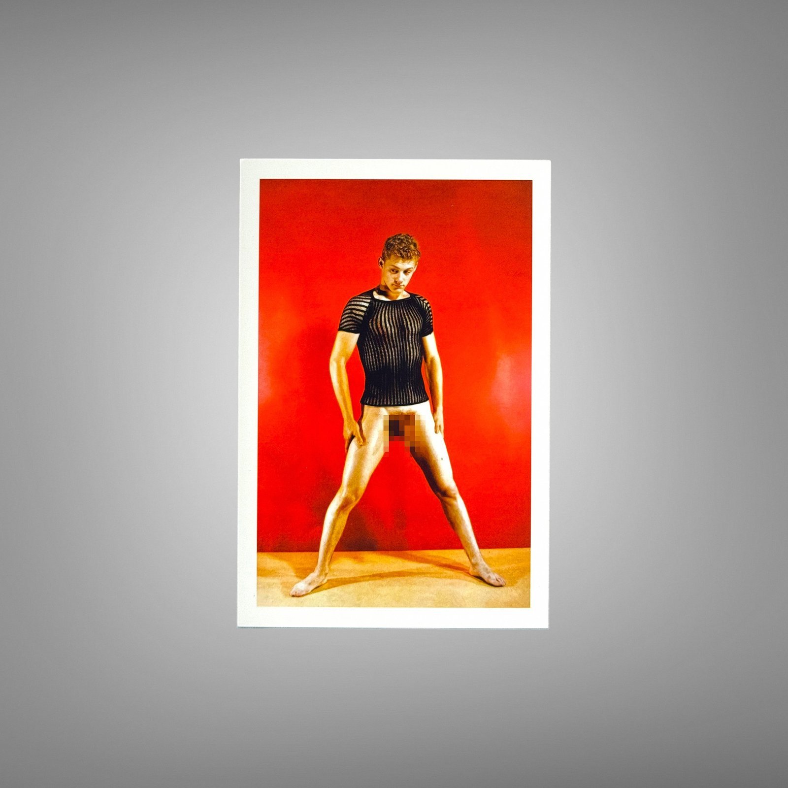 Male Physique Resting Bench Physique Pose with Sculptural Posture and Athletic Studio Styling 4x6 Photo Print