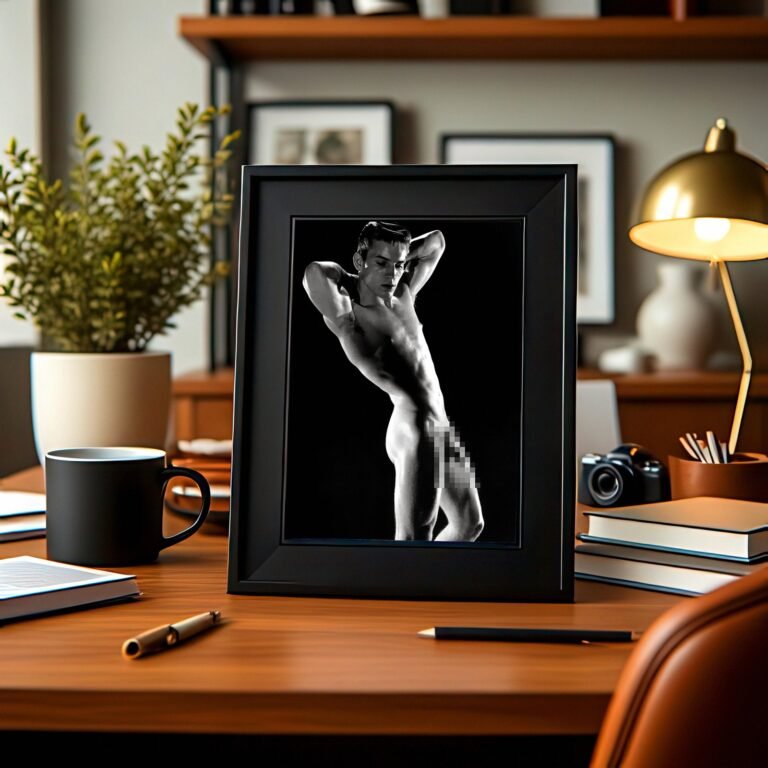 Male Physique Formal Trunks Physique Portrait with Sculptural Posture and Athletic Studio Styling 4x6 Photo Print