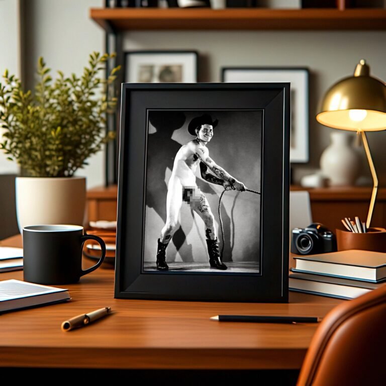 Male Physique Draped Cloth Standing Figure Study with Sculptural Posture and Athletic Studio Styling 4x6 Photo Print