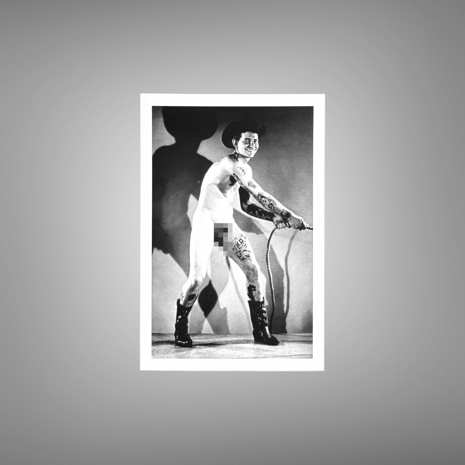 Male Physique Draped Cloth Standing Figure Study with Sculptural Posture and Athletic Studio Styling 4x6 Photo Print