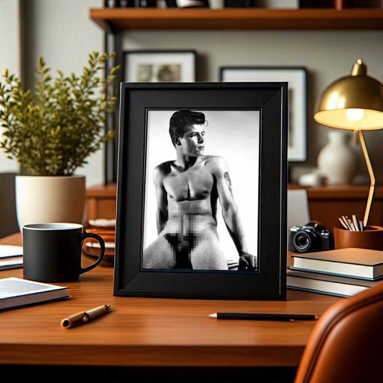 Male Physique an Angled Light Torso Portrait with Sculptural Posture and Athletic Studio Styling 4x6 Photo Print