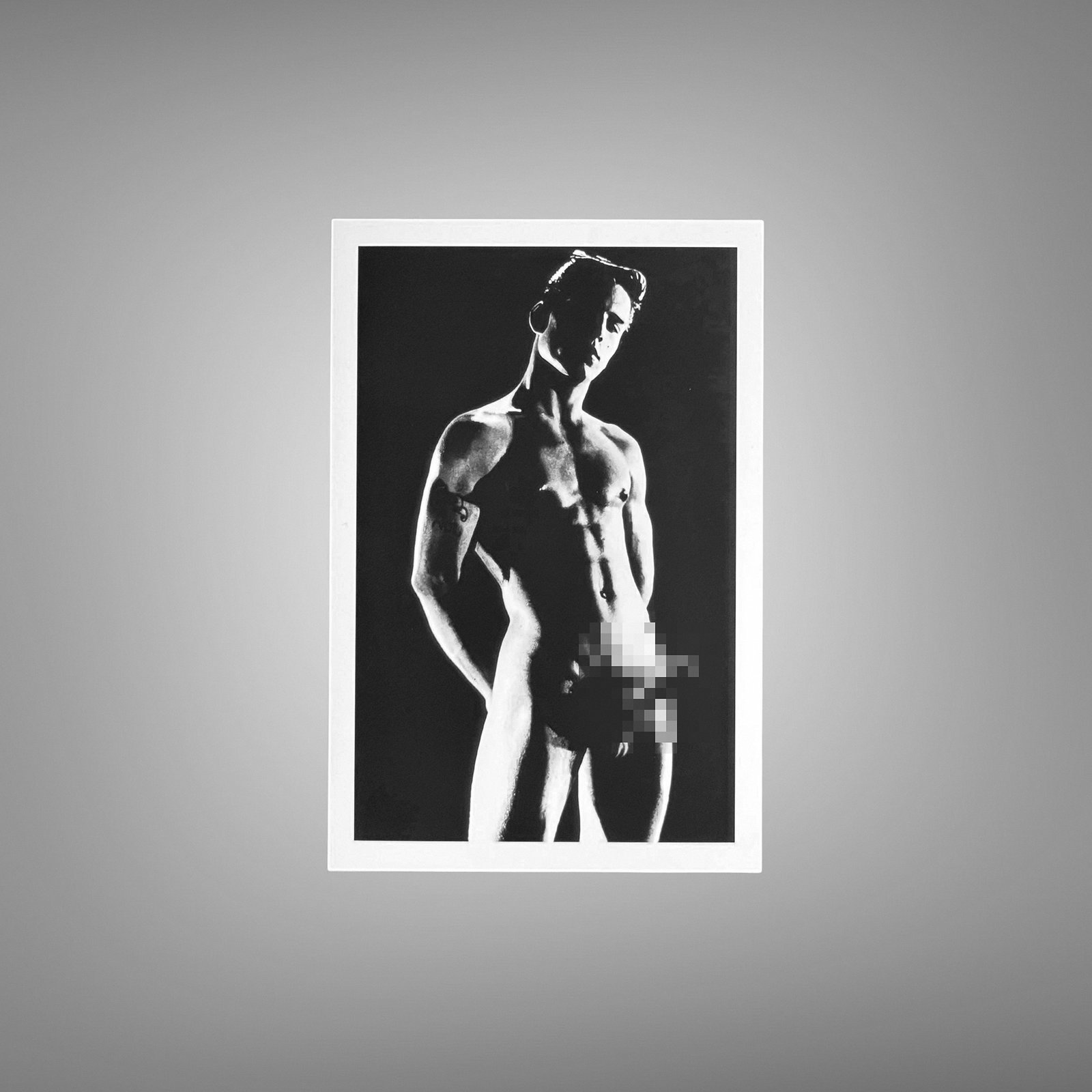 Male Physique Vintage Gymnasium Strength Study with Sculptural Posture and Athletic Studio Styling 4x6 Photo Print