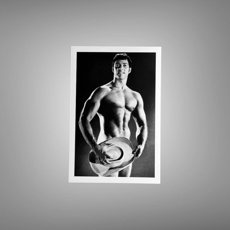 Male Physique Classical Contrapposto Figure Study with Sculptural Posture and Athletic Studio Styling 4x6 Photo Print