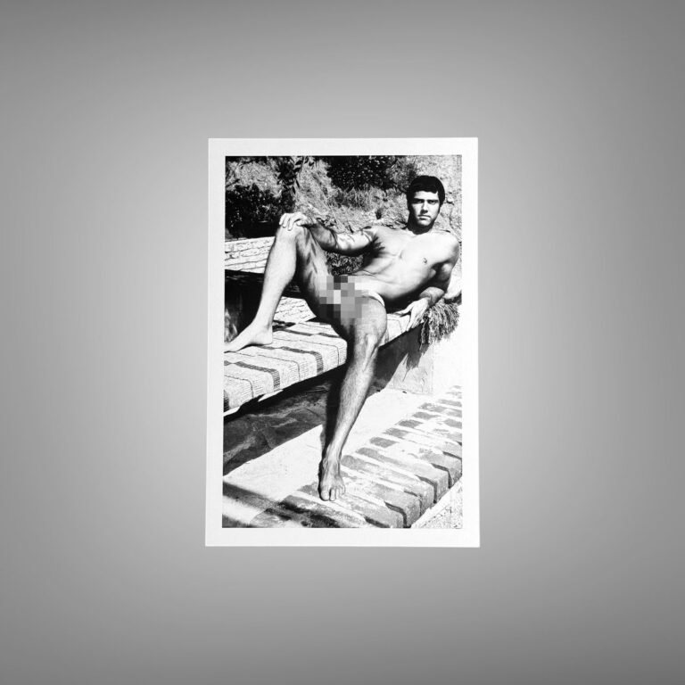 Male Physique Duo Athletic Studio Pose with Sculptural Posture and Athletic Studio Styling 4x6 Photo Print