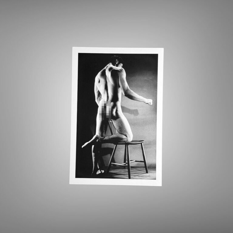 Male Physique Sculpture Inspired Torso Portrait with Sculptural Posture and Athletic Studio Styling 4x6 Photo Print