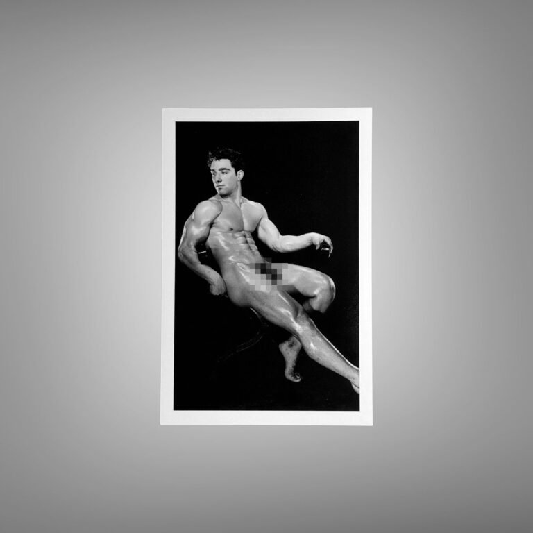 Male Physique Rugged Outdoor Physique Study with Sculptural Posture and Athletic Studio Styling 4x6 Photo Print
