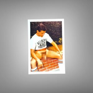 Male Physique Crossed Arms Athletic Portrait with Sculptural Posture and Athletic Studio Styling 4x6 Photo Print