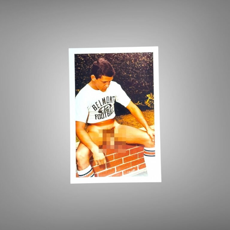Male Physique Crossed Arms Athletic Portrait with Sculptural Posture and Athletic Studio Styling 4x6 Photo Print