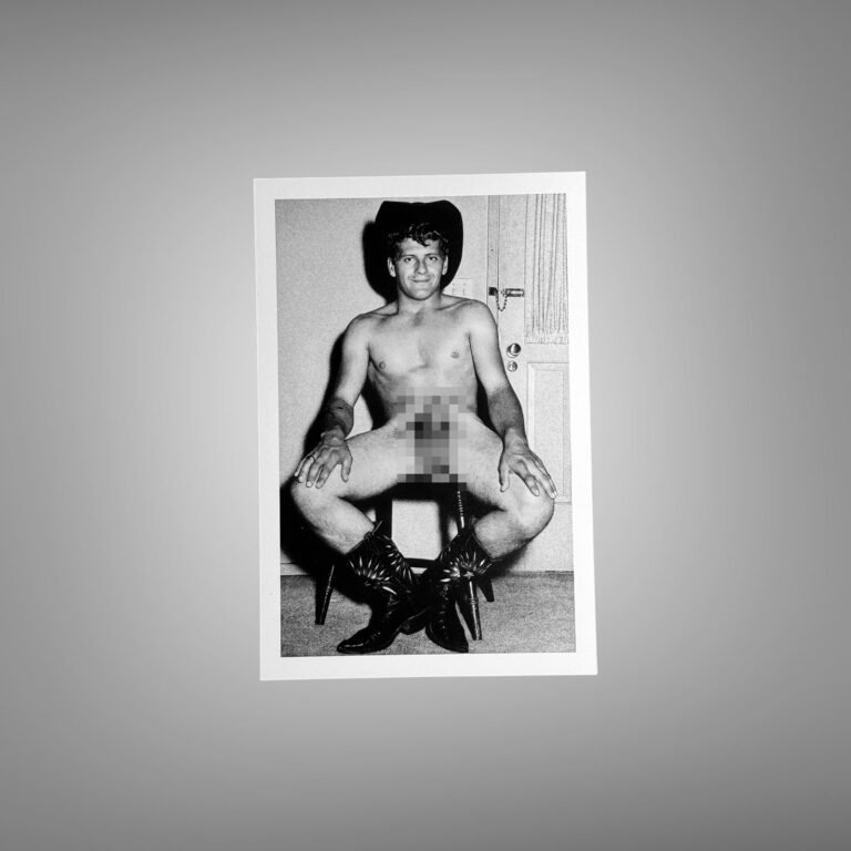 Male Physique Chair Back Physique Portrait with Sculptural Posture and Athletic Studio Styling 4x6 Photo Print