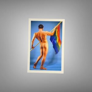 Male Physique Stage Light Muscle Portrait with Sculptural Posture and Athletic Studio Styling 4x6 Photo Print