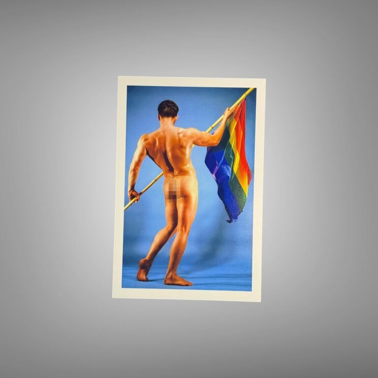 Male Physique Stage Light Muscle Portrait with Sculptural Posture and Athletic Studio Styling 4x6 Photo Print