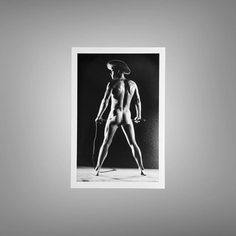 Male Physique Polished Stage Physique Pose with Sculptural Posture and Athletic Studio Styling 4x6 Photo Print